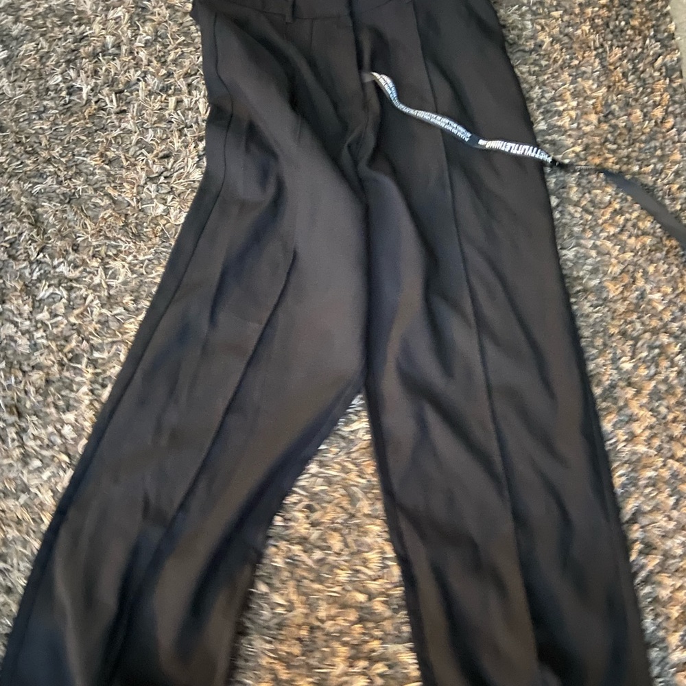 Pretty Little Thing black high wasted trousers size 6 brand new